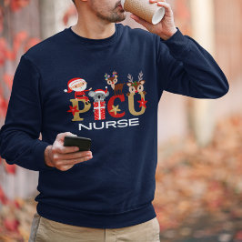 Festive PICU Nurse Crew Christmas Sweatshirt T Shirt