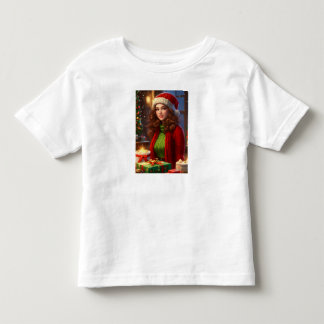Festive Pinup Beauty - julfärskemästrad utskrift T Shirt