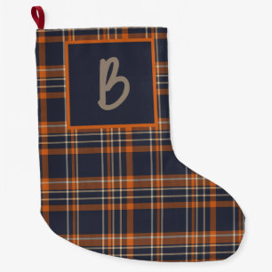 Festive Plaid-julstrumpor Stor Julstrumpa