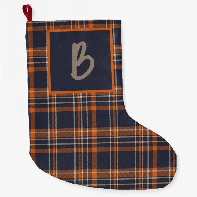 Festive Plaid-julstrumpor Stor Julstrumpa (Framsidan)