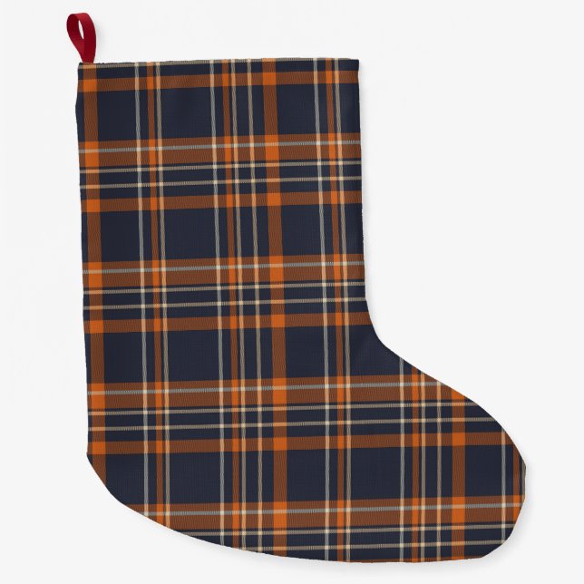 Festive Plaid-julstrumpor Stor Julstrumpa (Framsidan)
