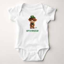 Festive Play Grönt Irish Highland Cow Tecknad T Shirt