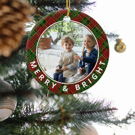 Festive Play Merry & Bright Photo Keepsak Julgransprydnad Keramik