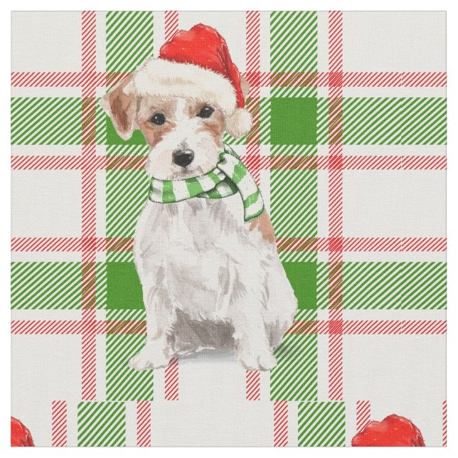Festive Play och Jack Russell Terrier Jul Tyg (Närbild)