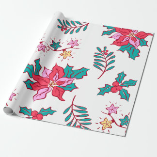 Festive Poinsettia Holiday Presentpapper