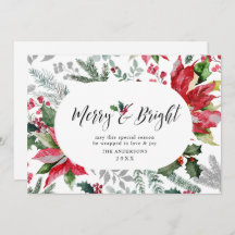 Festive Poinsettia jul Mistletoe Photo