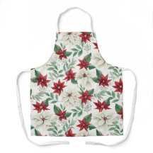 Festive Poinsettia-julpron - Röd och vit
