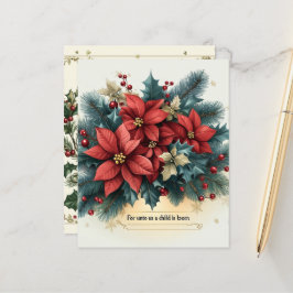 Festive Poinsettia Ntivity Bible Verse Scrapbook