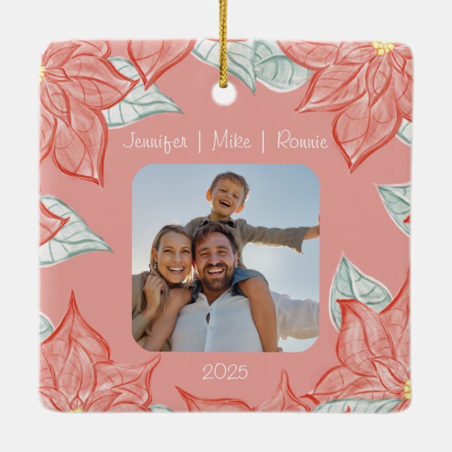 Festive Poinsettia Ornament  (Baksida)