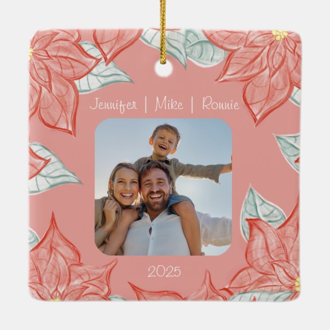 Festive Poinsettia Ornament  (Baksida)