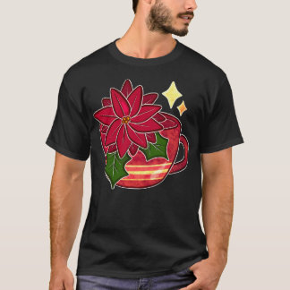 Festive Poinsettia Tekopp T Shirt