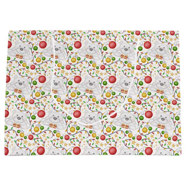 Festive Polar Bears jul Helgdag (Framsidan)