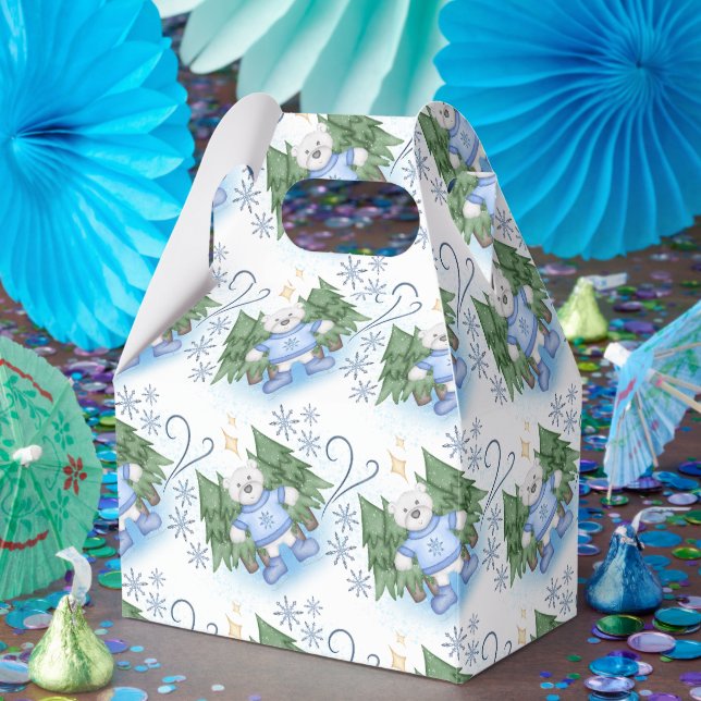 Festive Polar Bears jul Helgdag Presentaskar (Part)