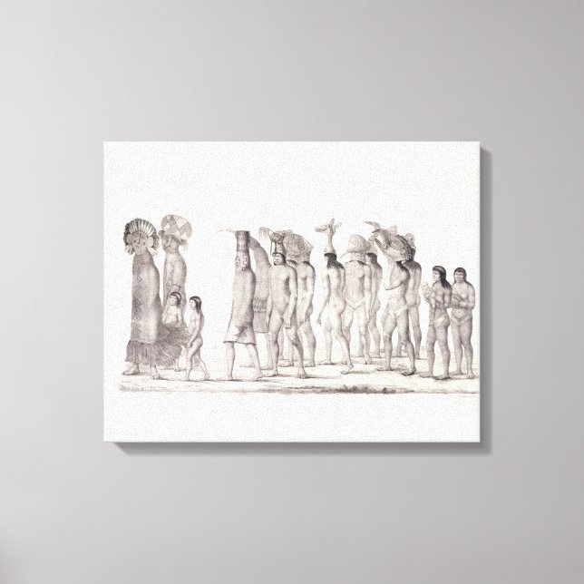 Festive Procession of the Tecunas, from 'Travels i Canvastryck (Framsida)