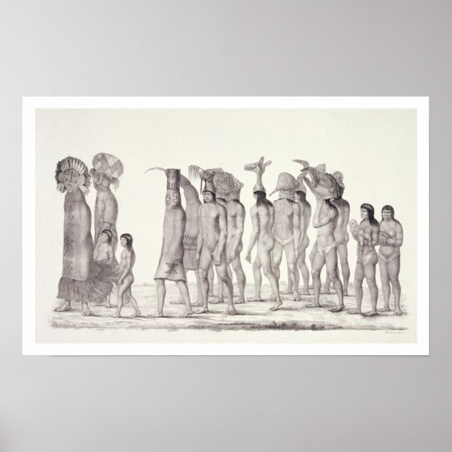Festive Procession of the Tecunas, from 'Travels i Poster (Framsidan)