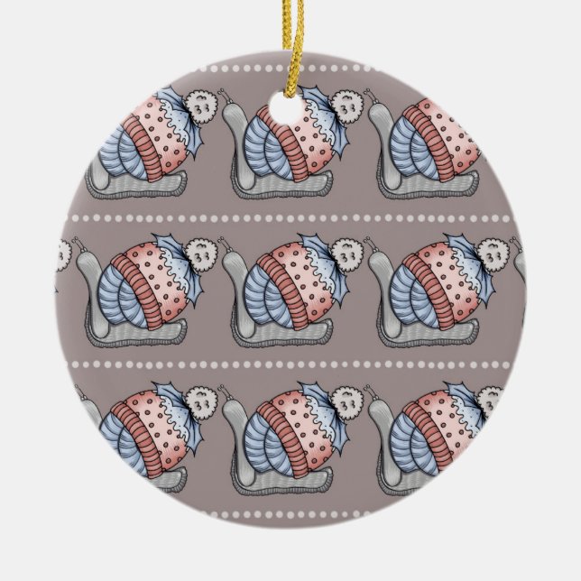 Festive pudding julgransprydnad keramik (Framsidan)