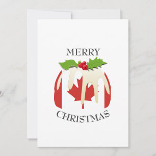 Festive Pudding med CANADA Jul Julkort