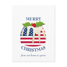 Festive Pudding med Patriotic USA FLAGGA jul