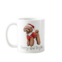 Festive Pudel Hårig och Bright