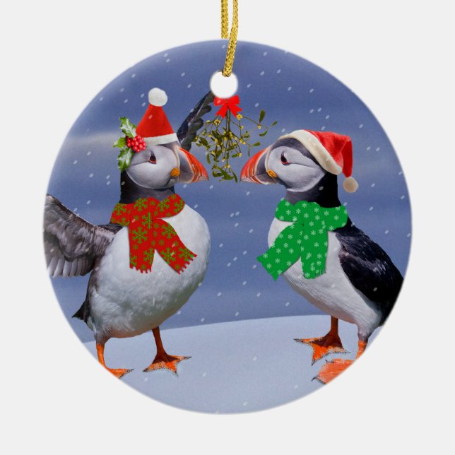 Festive Puffins Ornament (Framsidan)