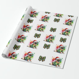 Festive Pug Wrapping Papper - Julens Hund Delight Presentpapper
