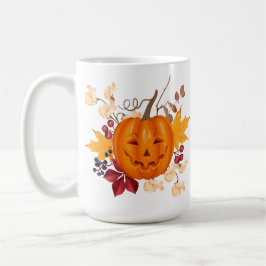 Festive Pumpkin Mugg med Höst löv