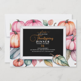 Festive Pumpkin Ram Thanksgiving Dinner Inbjudningar