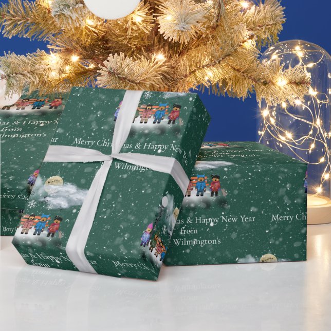 Festive Quintet Message-jul Presentpapper (Helgdagar)