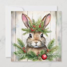 Festive Rabbit jul Julkort