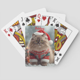 Festive Ragdoll Cat Christmas Personalized Casinokort