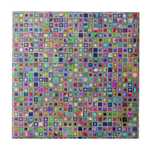 Festive Rainbow Textured Mosaic Tiles Mönster