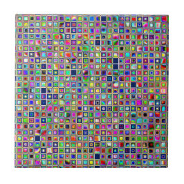 Festive Rainbow Textured Mosaic Tiles Mönster Kakelplatta