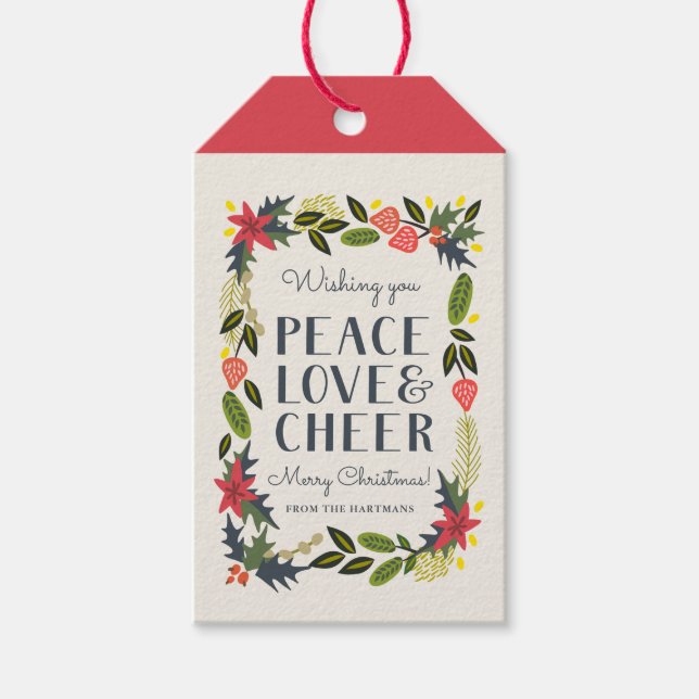 Festive Ram Helgdag Gift Märkres Presentetikett (Framsidan)