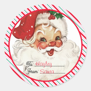 Festive Rand från Santa Gift Runt Klistermärke