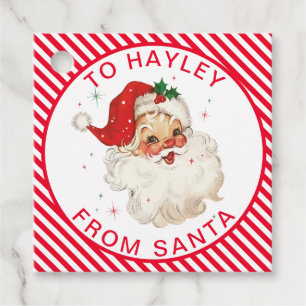 Festive Rand Red från Santa Gift Gåvor Etiketter