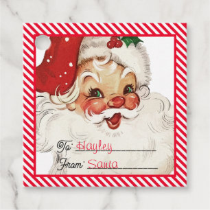 Festive Rand Red från Santa Gift Gåvor Etiketter