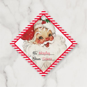 Festive Rand Red från Santa Gift Gåvor Etiketter