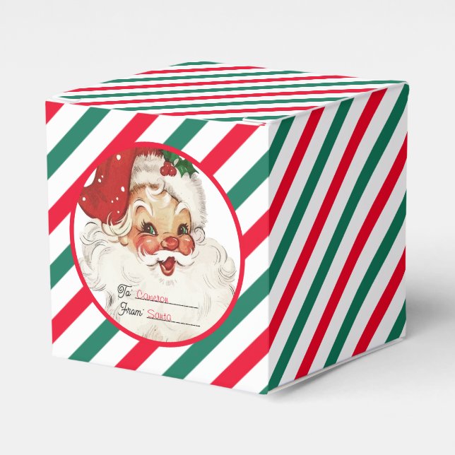 Festive Rand Red Grönt från Santa Gift Presentaskar (Framsidan Sidan)
