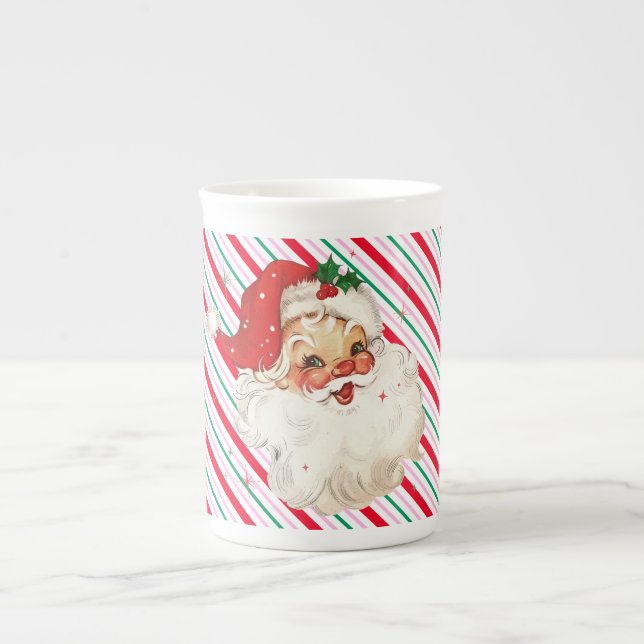 Festive Rand Retro Santa Benporslin Mugg (Framsidan)