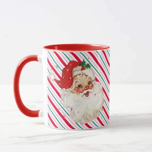 Festive Rand Retro Santa Mugg (Vänster)