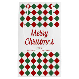 Festive Red and Grönt Checked God jul