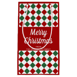 Festive Red and Grönt Checked God jul