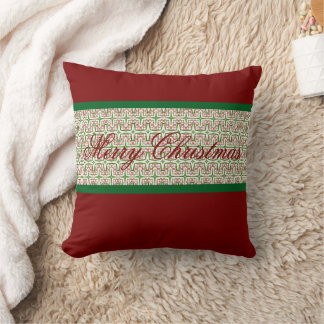 Festive Red and Grönt God jul Pillow Kudde