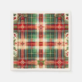 Festive Red and Grönt Play-julklackor Pappersservett