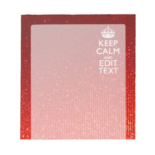 Festive Red Behålla Lugn för din text Anteckningsblock