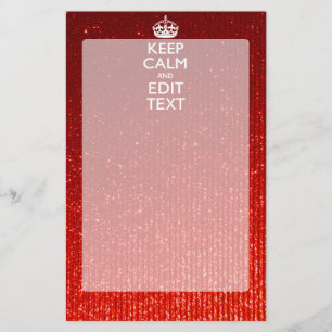 Festive Red Behålla Lugn för din text Brevpapper