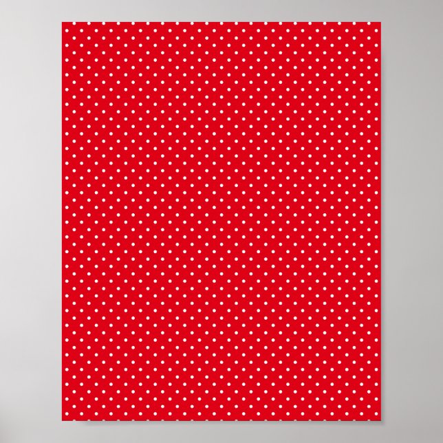 Festive Red Färg Mönster Poster (Framsidan)