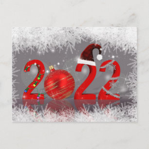 Festive Red God jul 2022 Helg Vykort