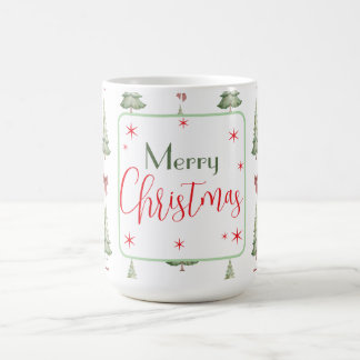 Festive Red Green Merry Christmas Mug Kaffemugg