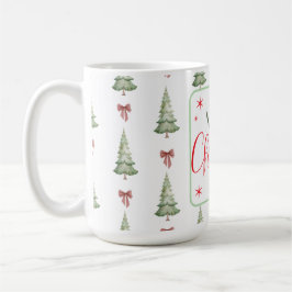 Festive Red Green Merry Christmas Mug Kaffemugg